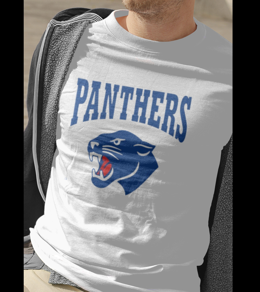 PANTHERS Carolina Football Iconic Blue Roaring T-Shirt