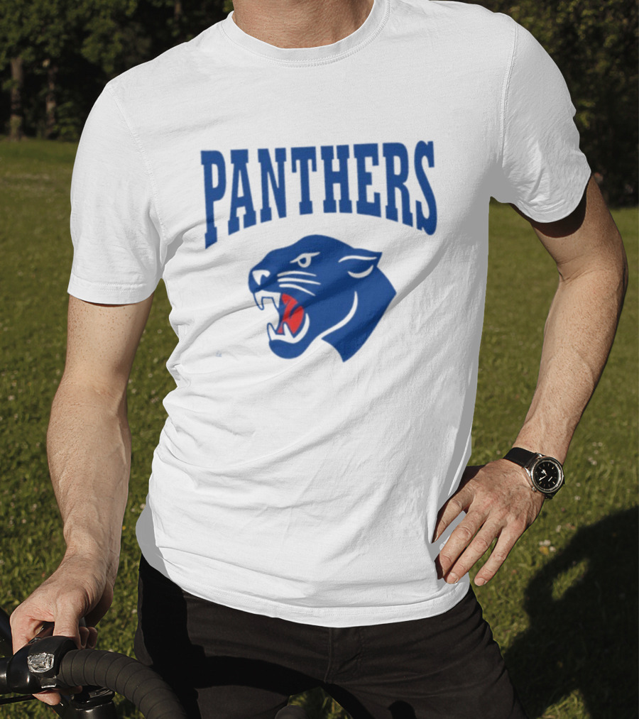 PANTHERS Carolina Football Iconic Blue Roaring T-Shirt