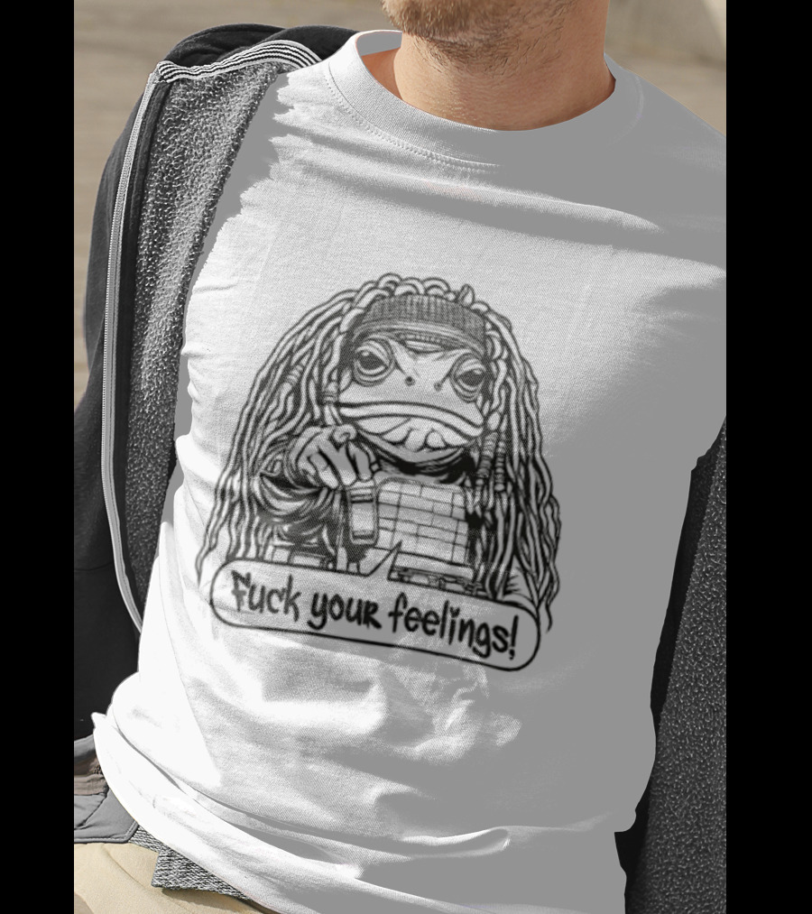 Gangster Frog Expression With Long Hair And Pointing Hand T-Shirt