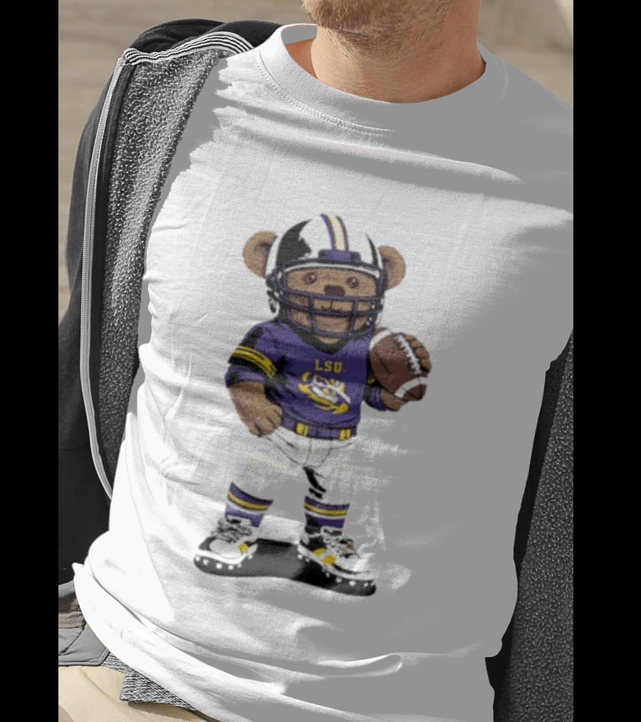 LSU Tigers 2026 NCAA Teddy Bear Football Player In Purple Uniform T-Shirt