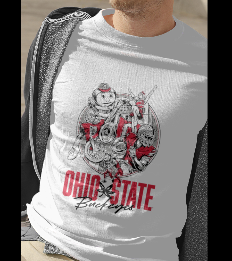 Ohio State Buckeyes Brutus Collage GameDay Spirit T-Shirt