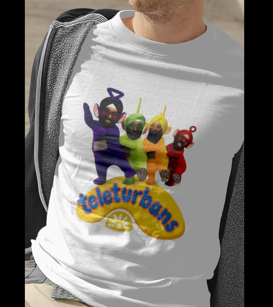 Teleturbans Teletubbies Sikh Turban Characters T-Shirt
