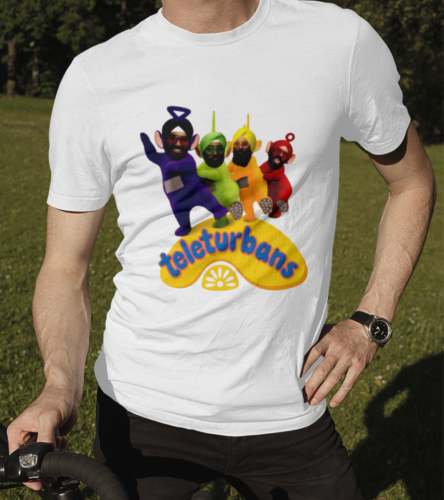 Teleturbans Teletubbies Sikh Turban Characters T-Shirt