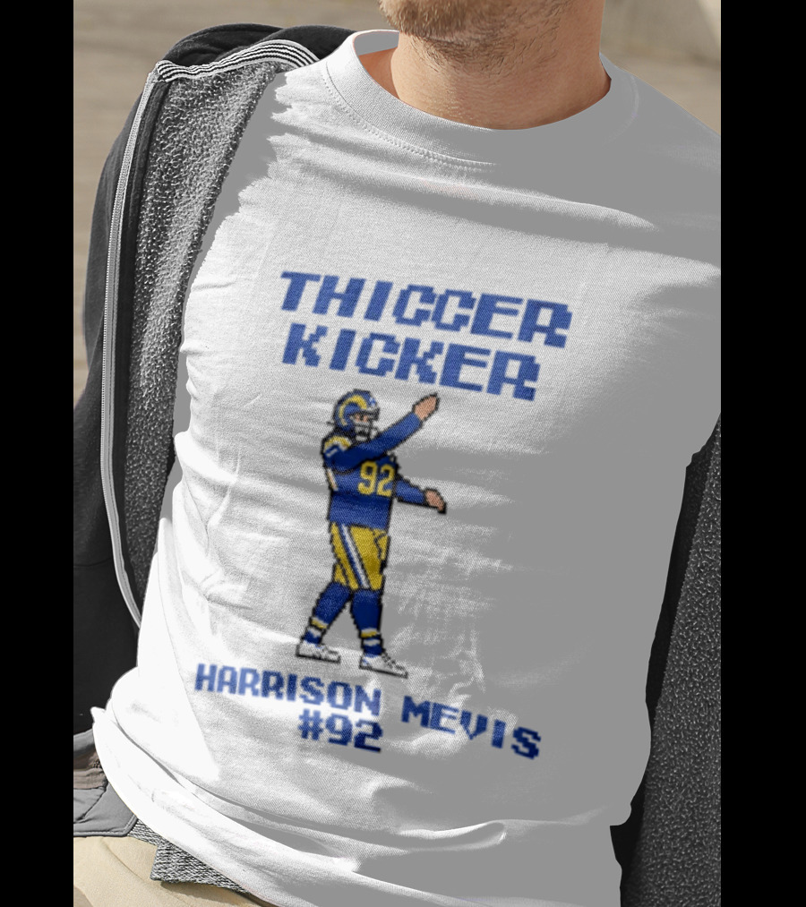 Thiccer Kicker Harrison Mevis 92 Los Angeles Rams T-Shirt