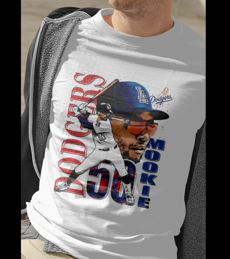 Los Angeles Dodgers Mookie Betts 50 Baseball Player Two Sided T-Shirt