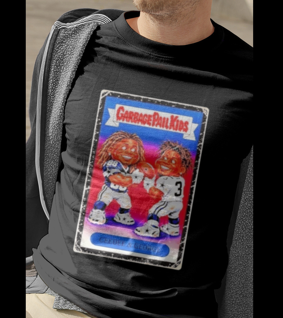 Garbage Pail Kids CeeDee George Cowboys Steelers Football Card Characters T-Shirt