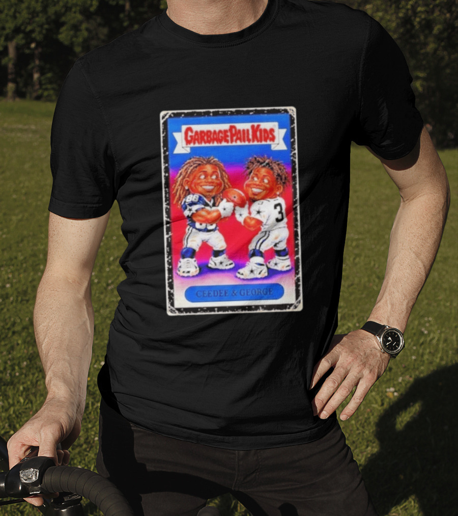 Garbage Pail Kids CeeDee George Cowboys Steelers Football Card Characters T-Shirt