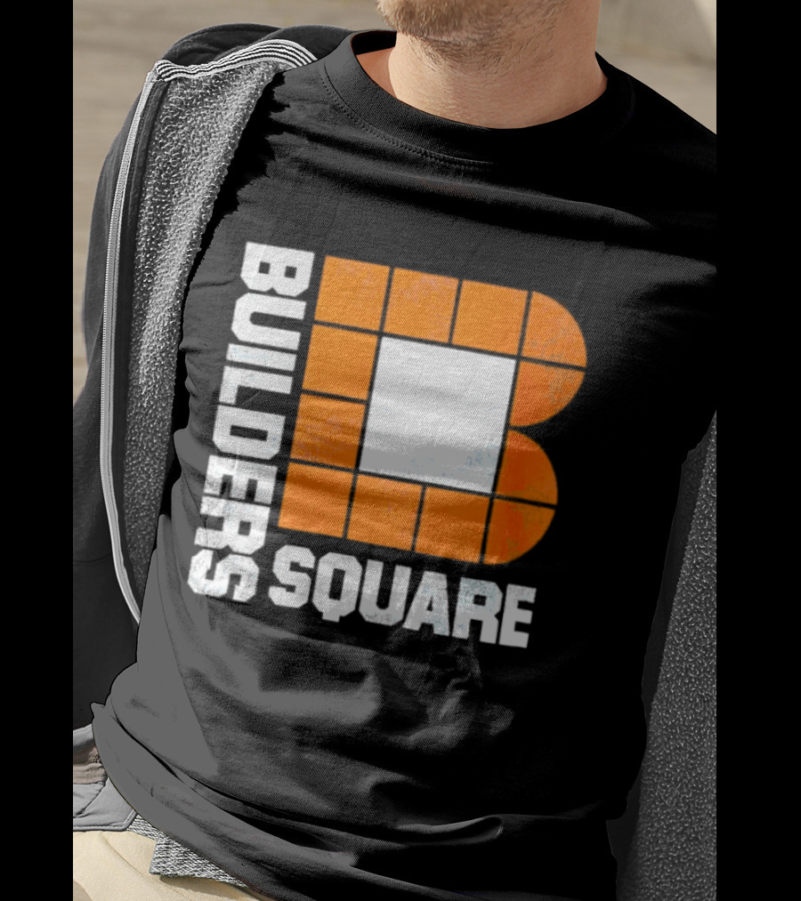 Builders Square Vintage Hardware Store Iconic Retro Logo Block T-Shirt