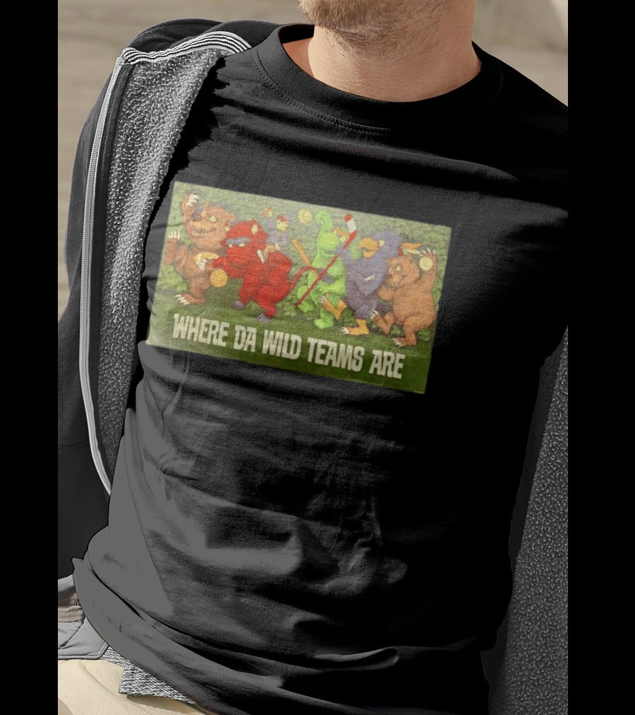 Where Da Wild Teams Are Cincinnati Reds Honore Milwaukee Mashup T-Shirt