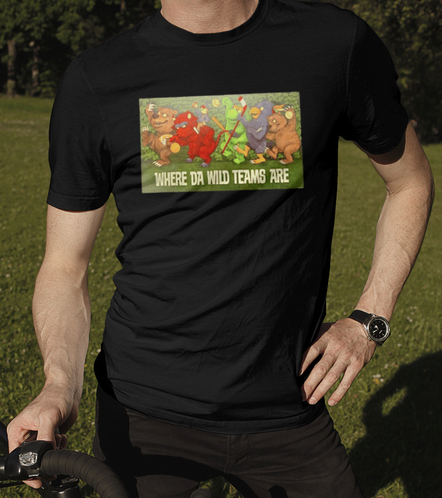 Where Da Wild Teams Are Cincinnati Reds Honore Milwaukee Mashup T-Shirt