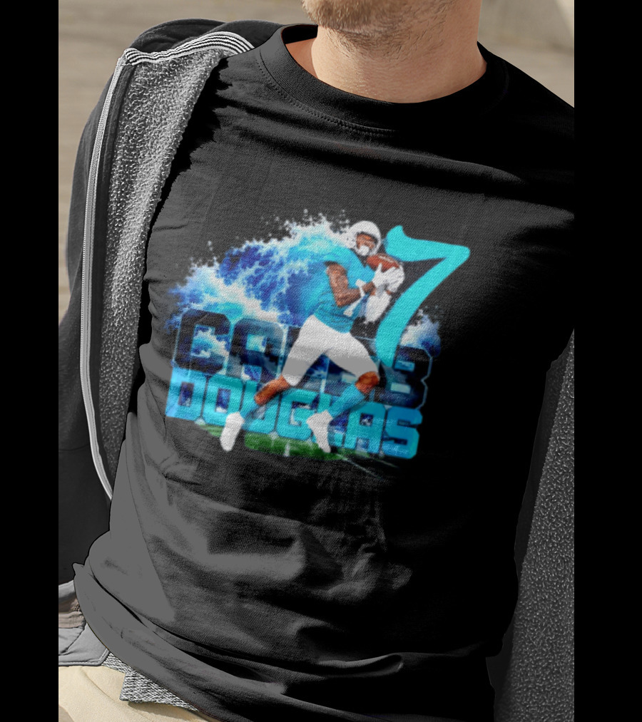 Caleb Douglas Miami Dolphins Tidal Wave Football Player Number 7 T-Shirt
