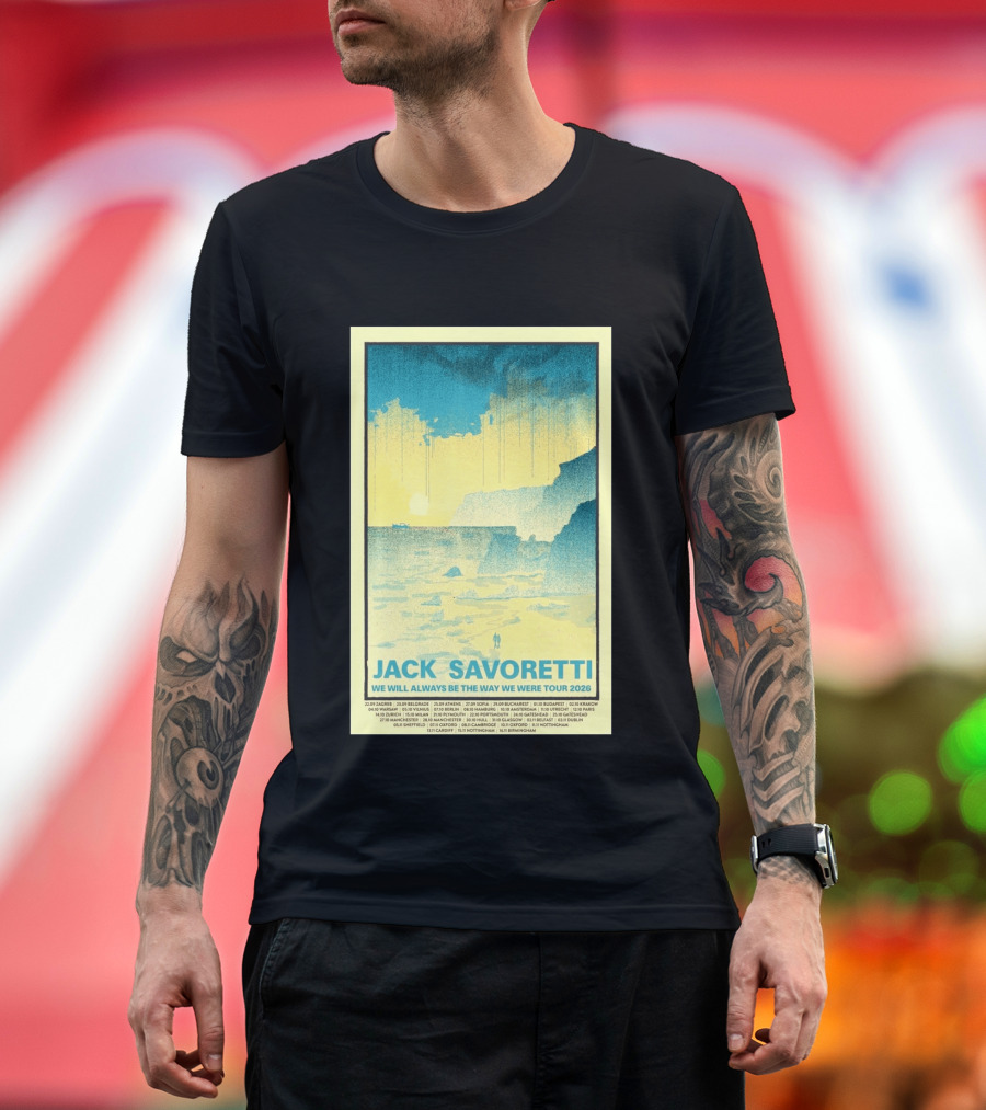 Jack Savoretti We Will Always Be The Way We Were Tour 2026 Bucharest Vintage Style Ocean Scene T-Shirt