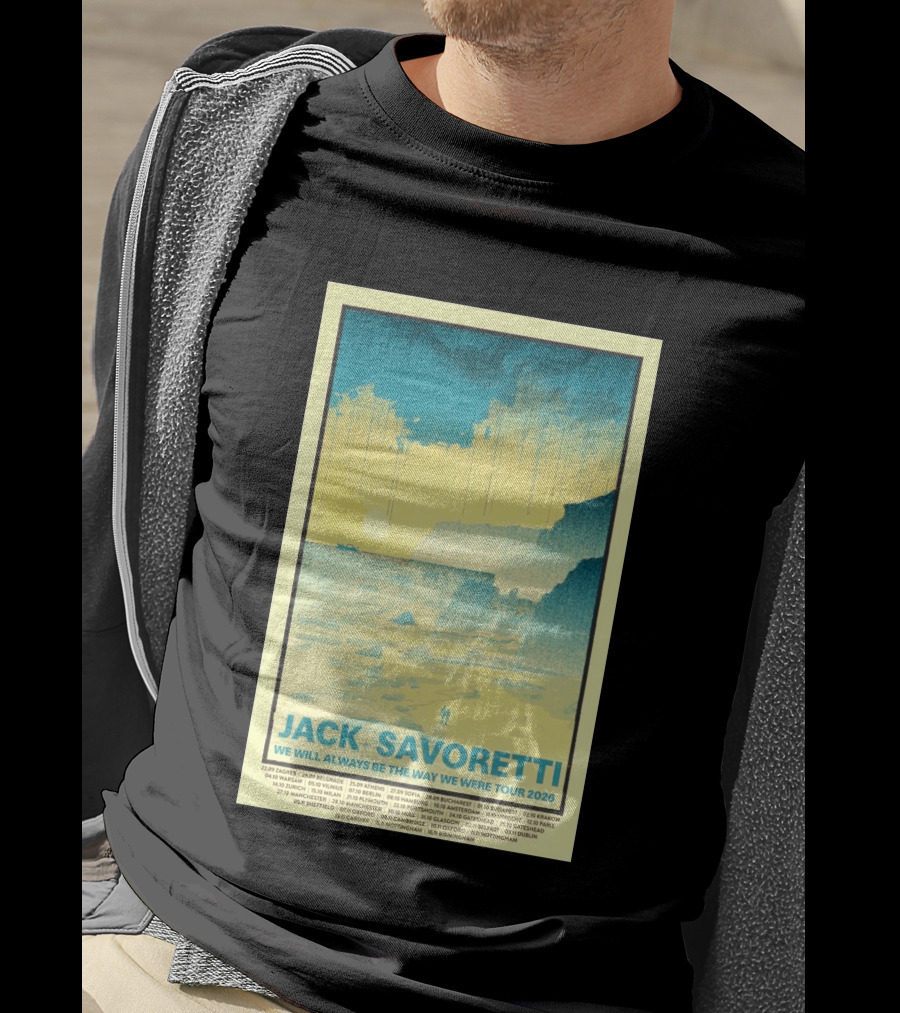 Jack Savoretti We Will Always Be The Way We Were Tour 2026 Bucharest Vintage Style Ocean Scene T-Shirt