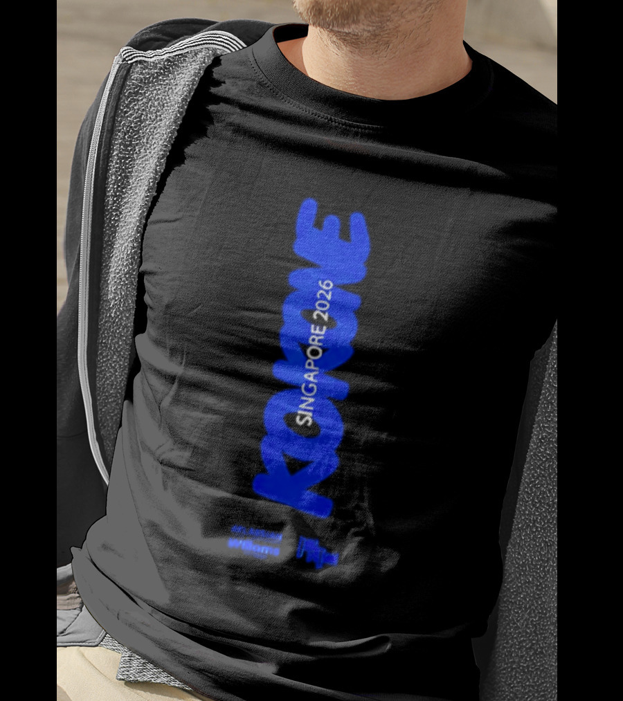 Kokone Singapore 2026 Atlassian Williams Blue Vertical T-Shirt