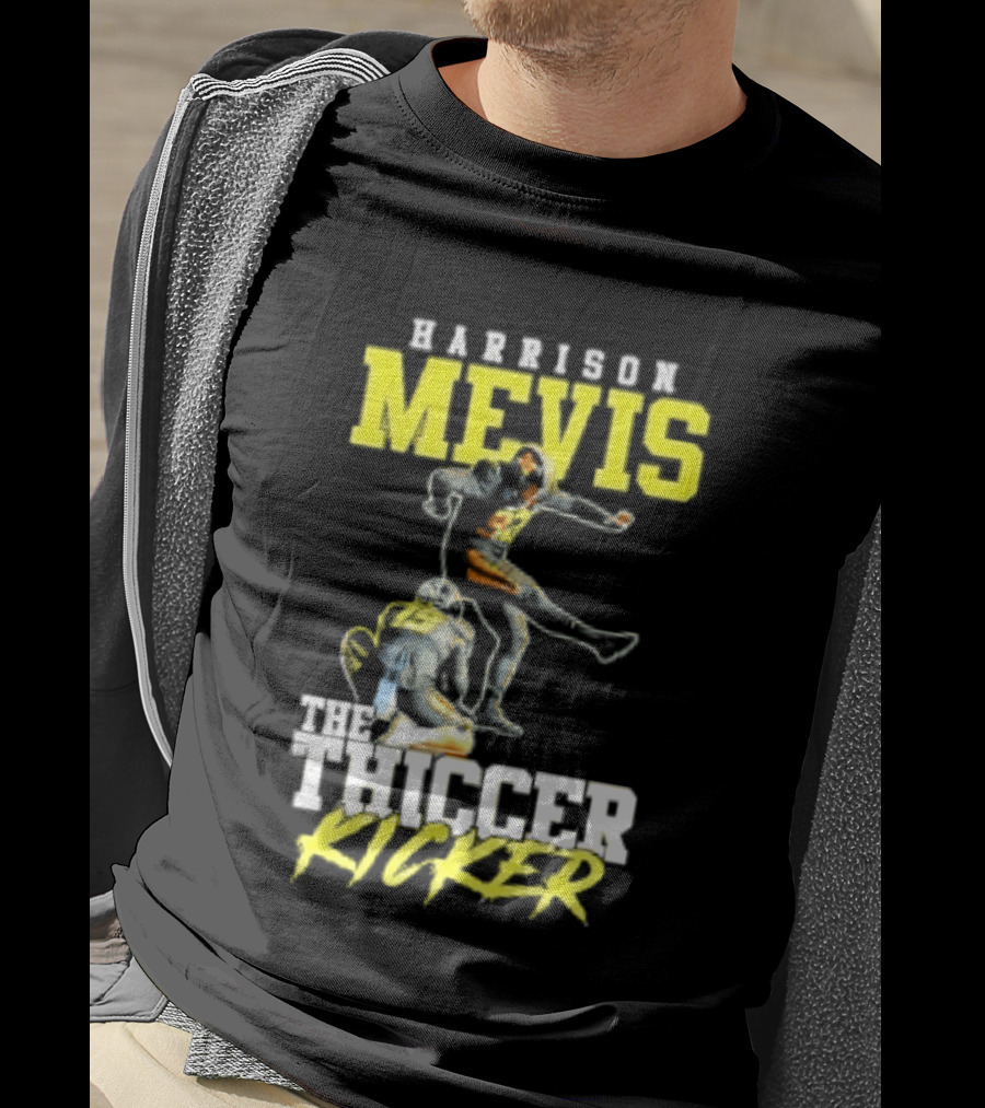Harrison Mevis The Thiccer Kicker Football Player 92 T-Shirt