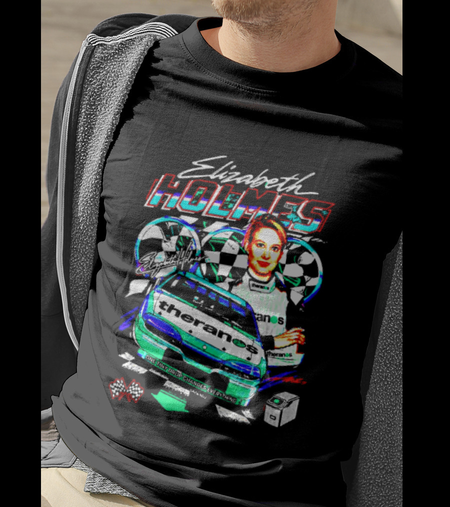 Elizabeth Holmes Theranos Racing Checkered Flag Bootleg T-Shirt