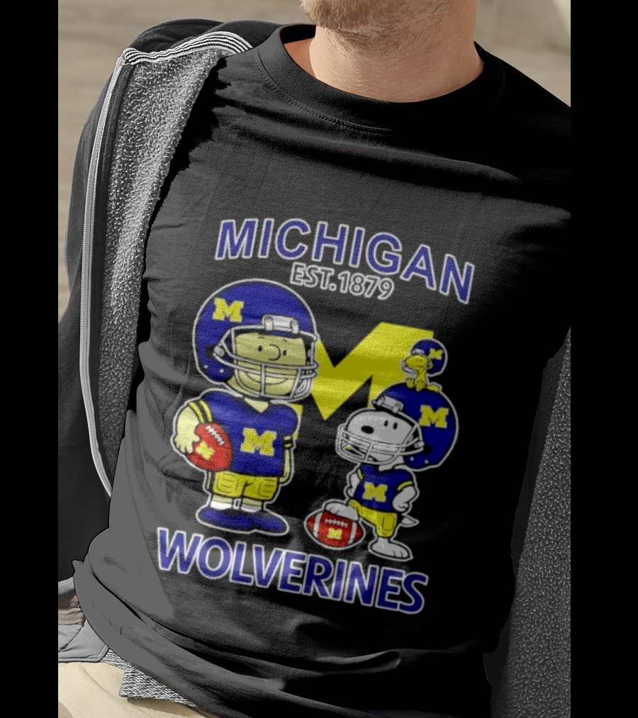 Michigan Wolverines 2026 Season Peanuts Characters Football Est. 1879 T-Shirt