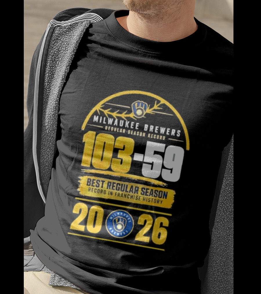 Milwaukee Brewers Record Season 103 59 Best Regular Season 2026 T-Shirt