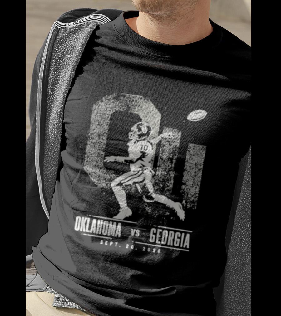 NCAA 2026 Oklahoma Sooners Vs Georgia Football September 26 John Mateer 10 T-Shirt