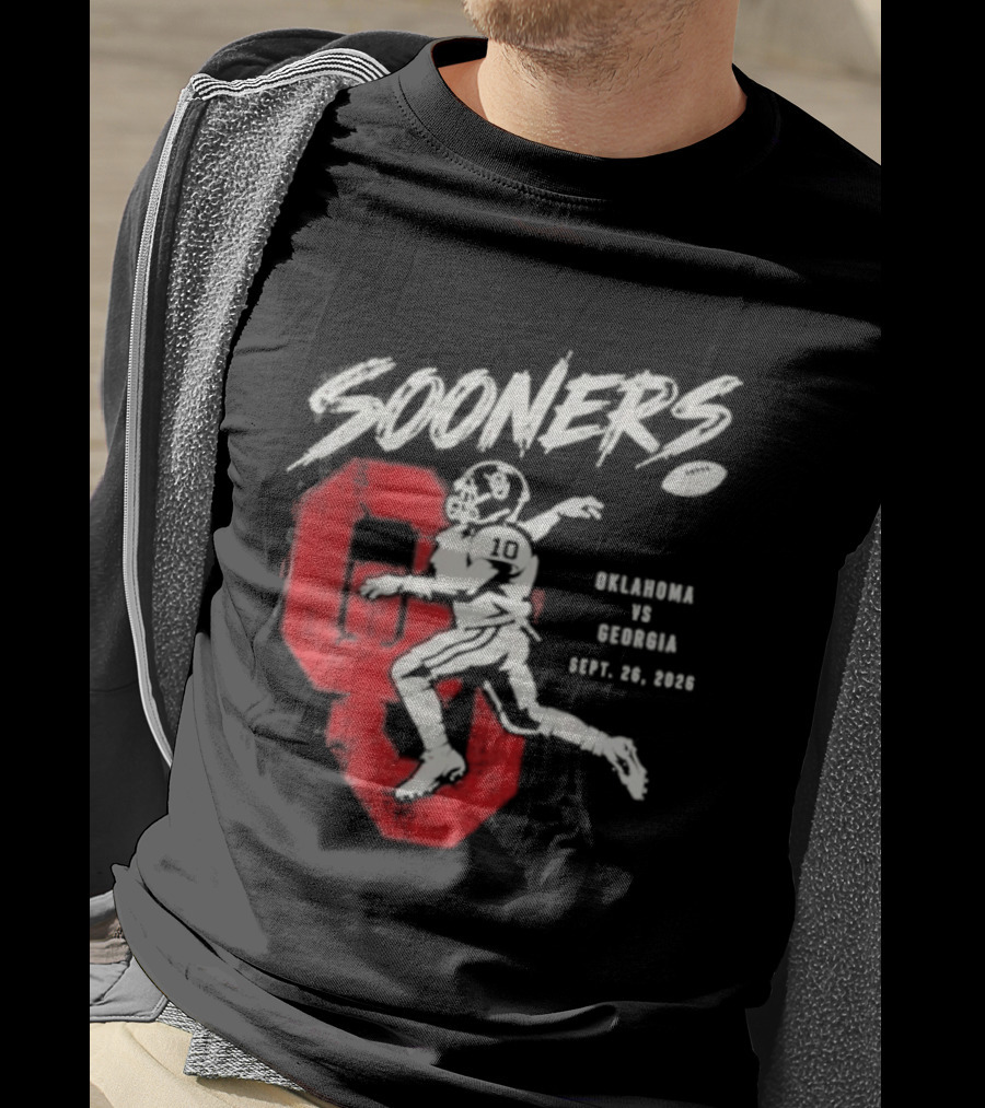Oklahoma Sooners Vs Georgia Bulldogs Sept 26 2026 Football Matchup T-Shirt