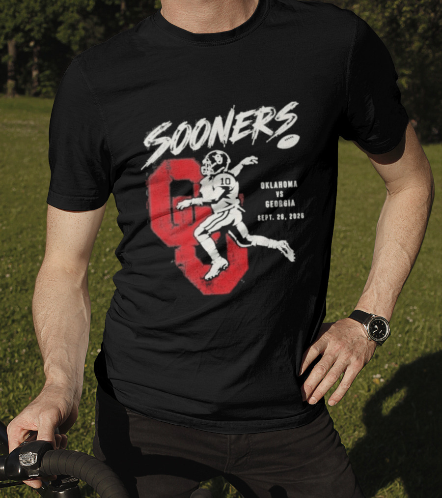 Oklahoma Sooners Vs Georgia Bulldogs Sept 26 2026 Football Matchup T-Shirt