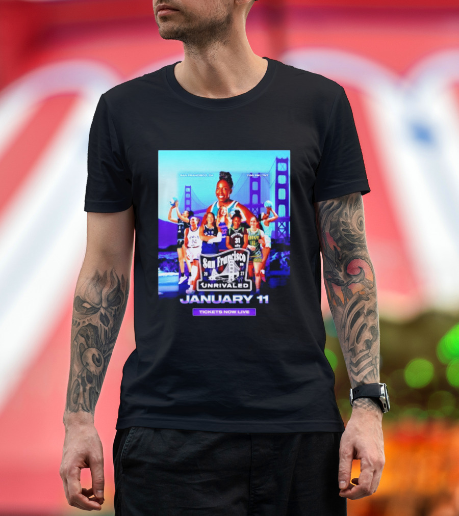 San Francisco Unrivaled January 11 Basketball Event Tickets Now Live T-Shirt