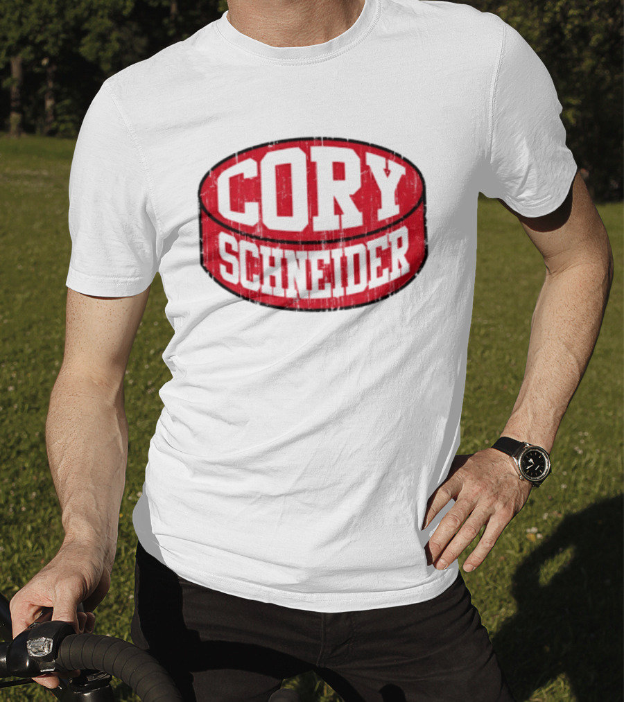 Cory Schneider New Jersey Devils Puck Red T-Shirt