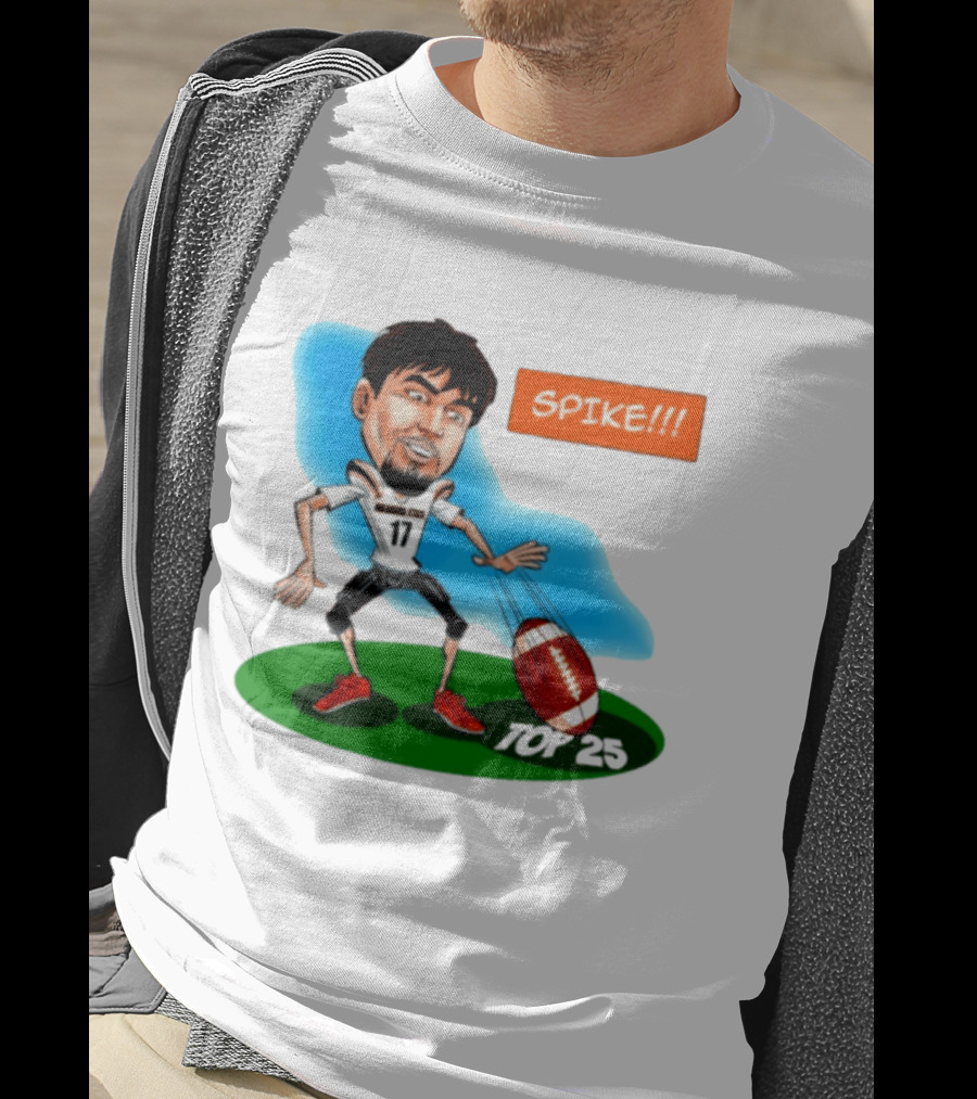Drew Mestemaker Oklahoma State Football Spike Top 25 Player Caricature T-Shirt