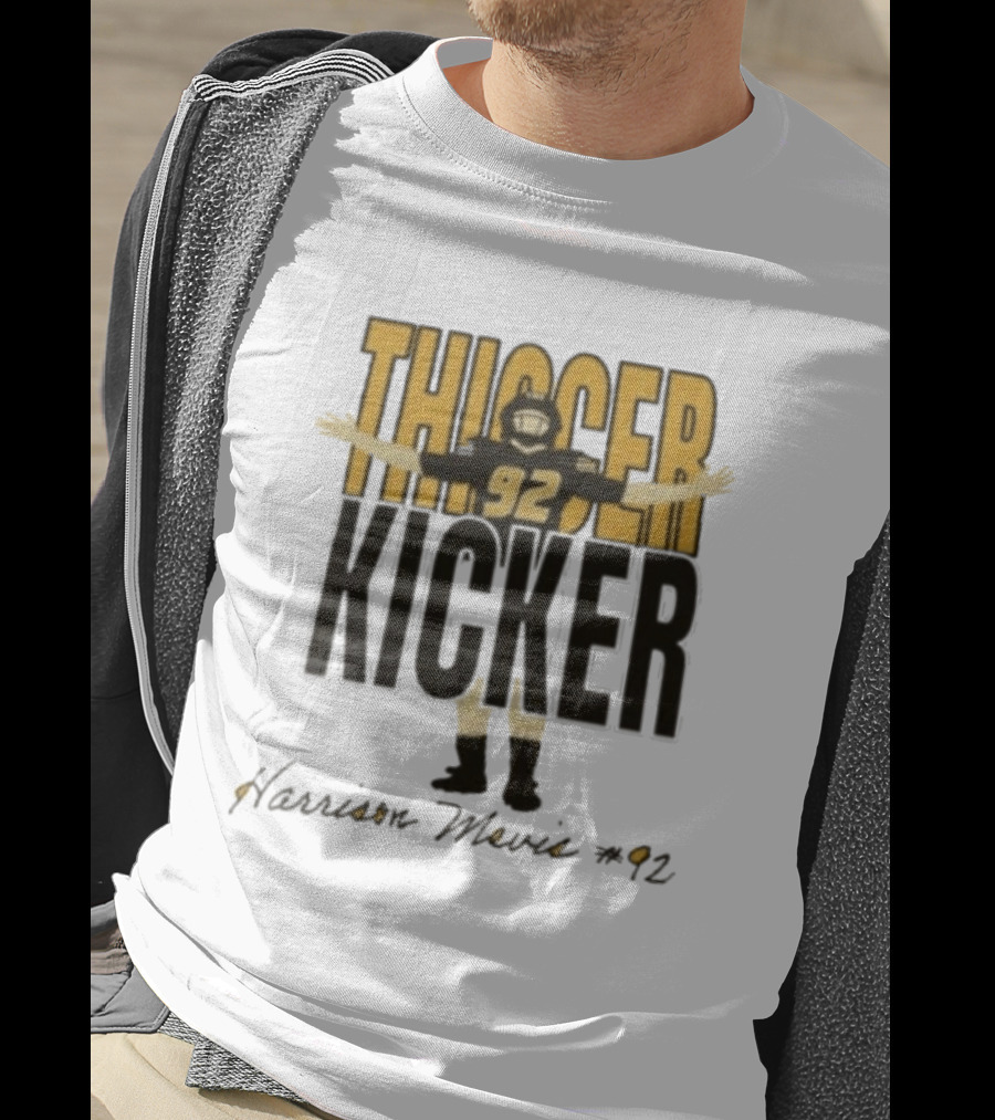 Harrison Mevis 92 Thiccer Kicker Football Player T-Shirt