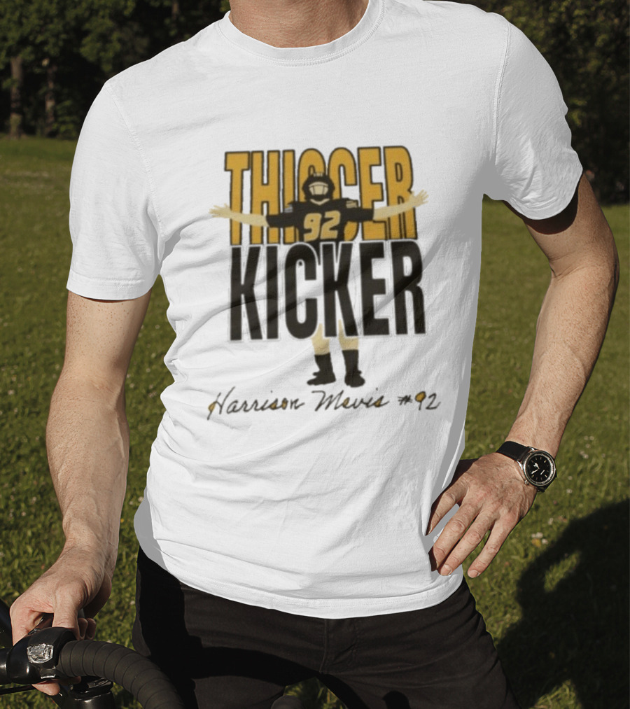 Harrison Mevis 92 Thiccer Kicker Football Player T-Shirt