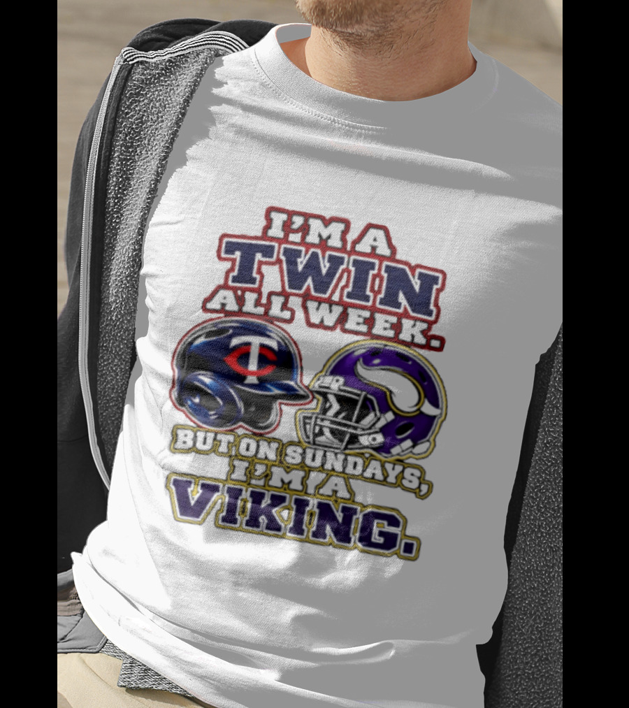 I'm A Twin All Week But On Sundays I'm A Viking T-Shirt