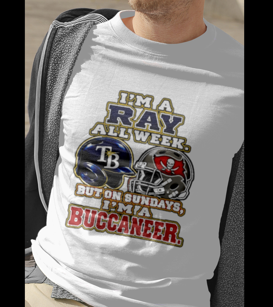 I'm A Ray All Week But On Sundays I'm A Buccaneer TB Helmet T-Shirt