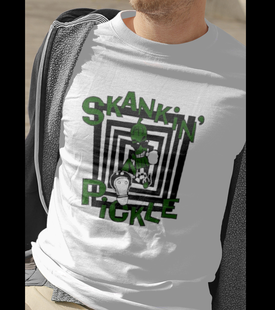Skankin' Pickle Band Ska Punk Music Iconic Pickle And Spirals T-Shirt