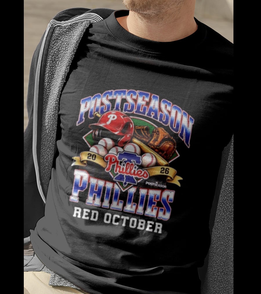 2026 Postseason Philadelphia Phillies Red October Phillies Postseason T-Shirt