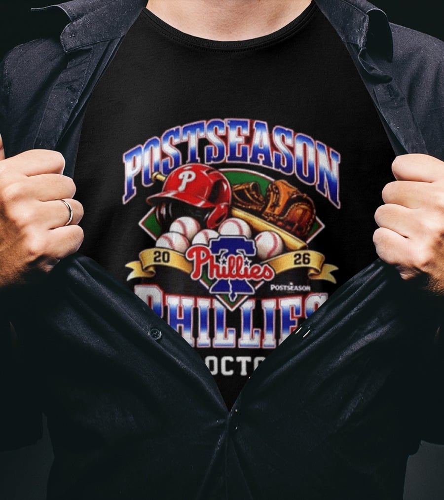 2026 Postseason Philadelphia Phillies Red October Phillies Postseason T-Shirt
