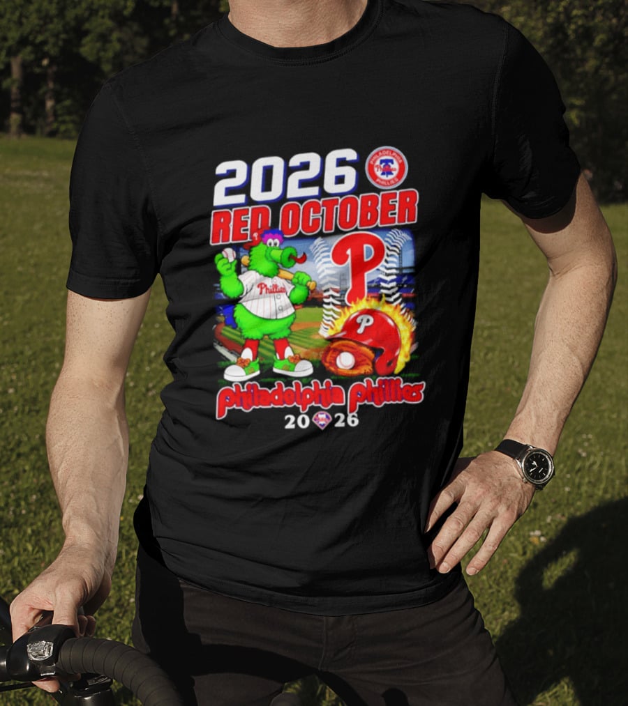 2026 Red October Philadelphia Phillies Phanatic P Phillies Baseball T-Shirt