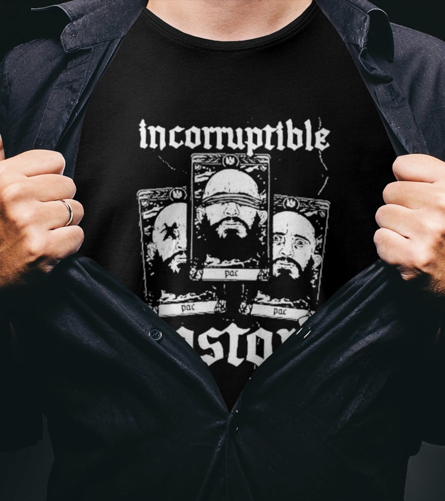 AEW PAC Incorruptible Bastard Tarot Cards Pro Wrestling Merchandise T-Shirt