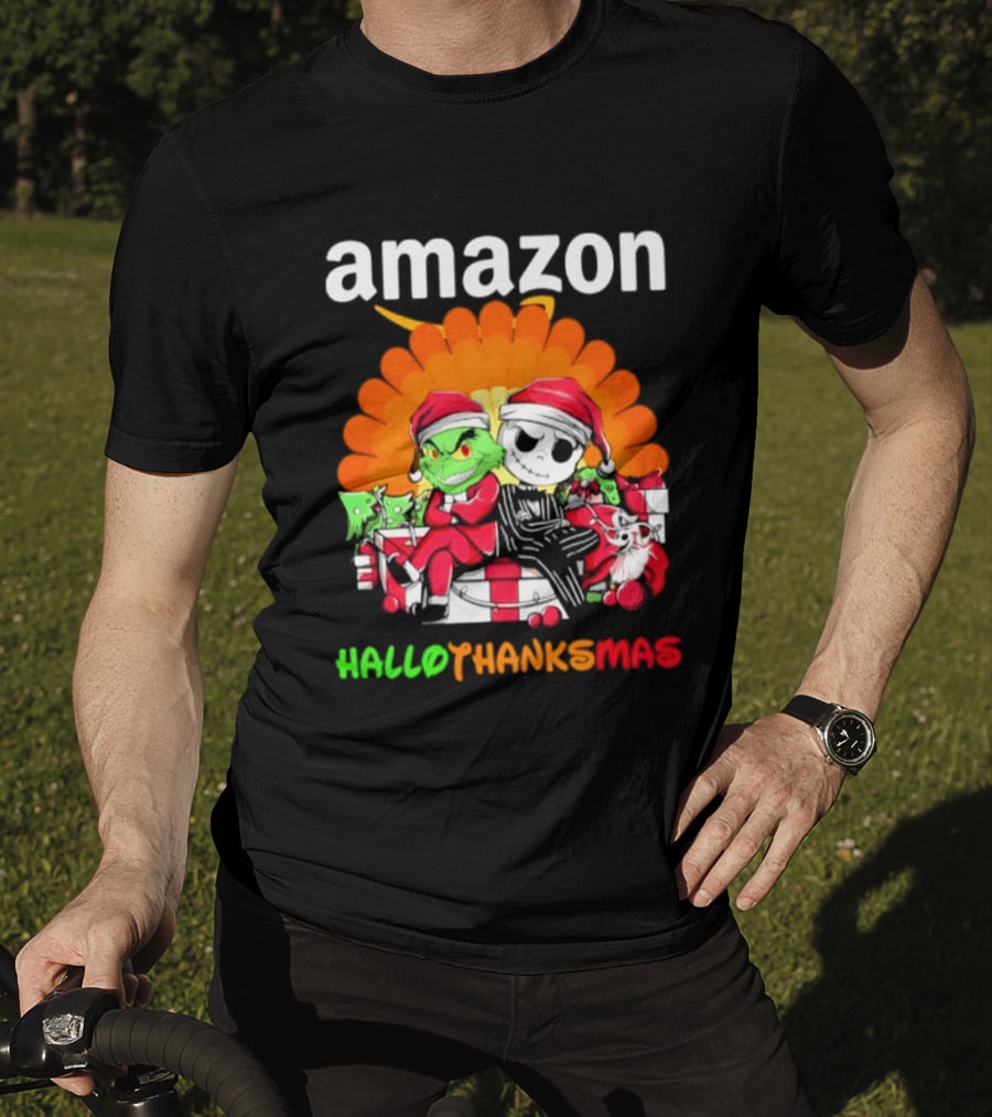 Amazon Grinch Jack Skellington Hallothanksmas 2026 T-Shirt