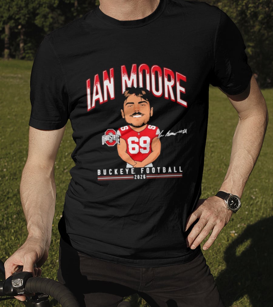Ian Moore Ohio State Buckeyes Football 2024 Caricature 69 T-Shirt