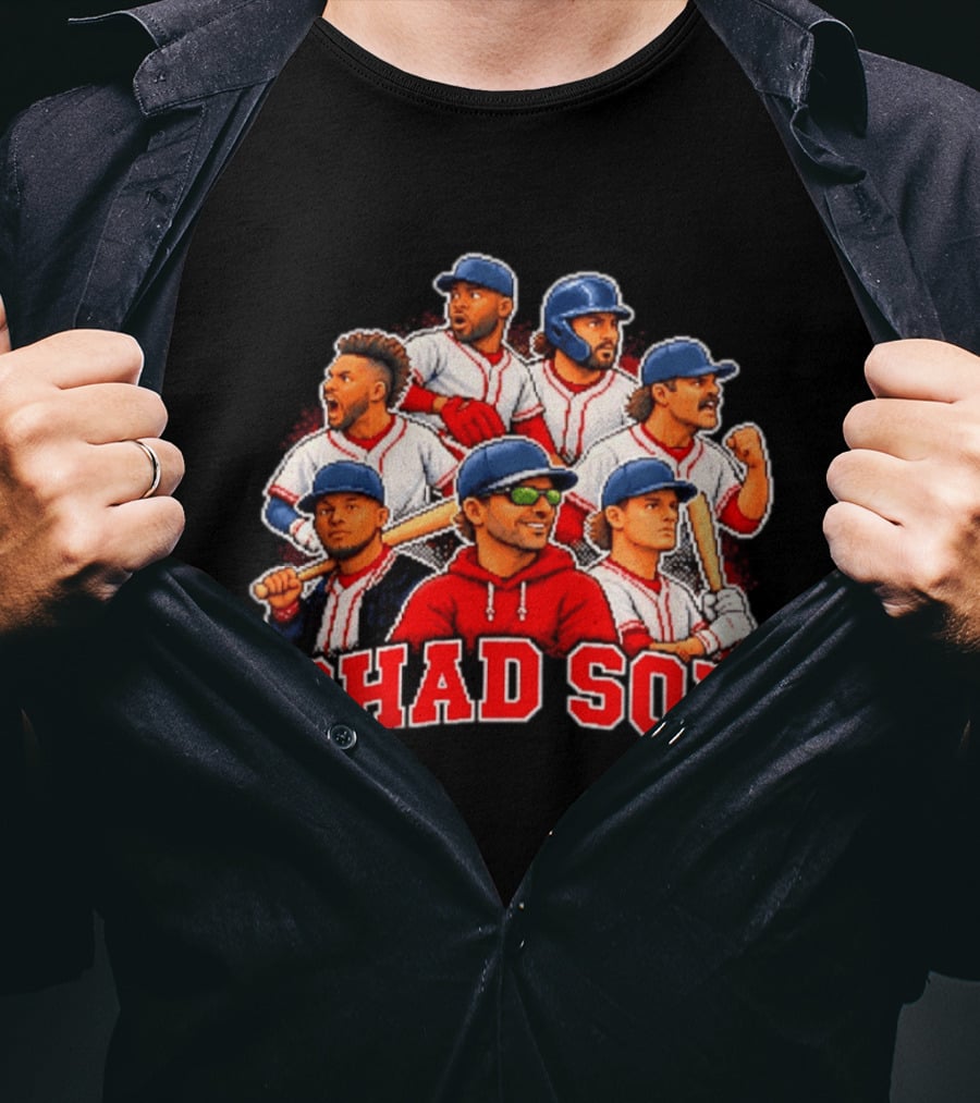 Chad Sox Boston Red Sox Team Collage Players T-Shirt