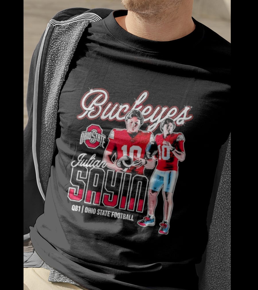 Buckeyes Julian Sayin Number 10 Ohio State Football Quarterback T-Shirt