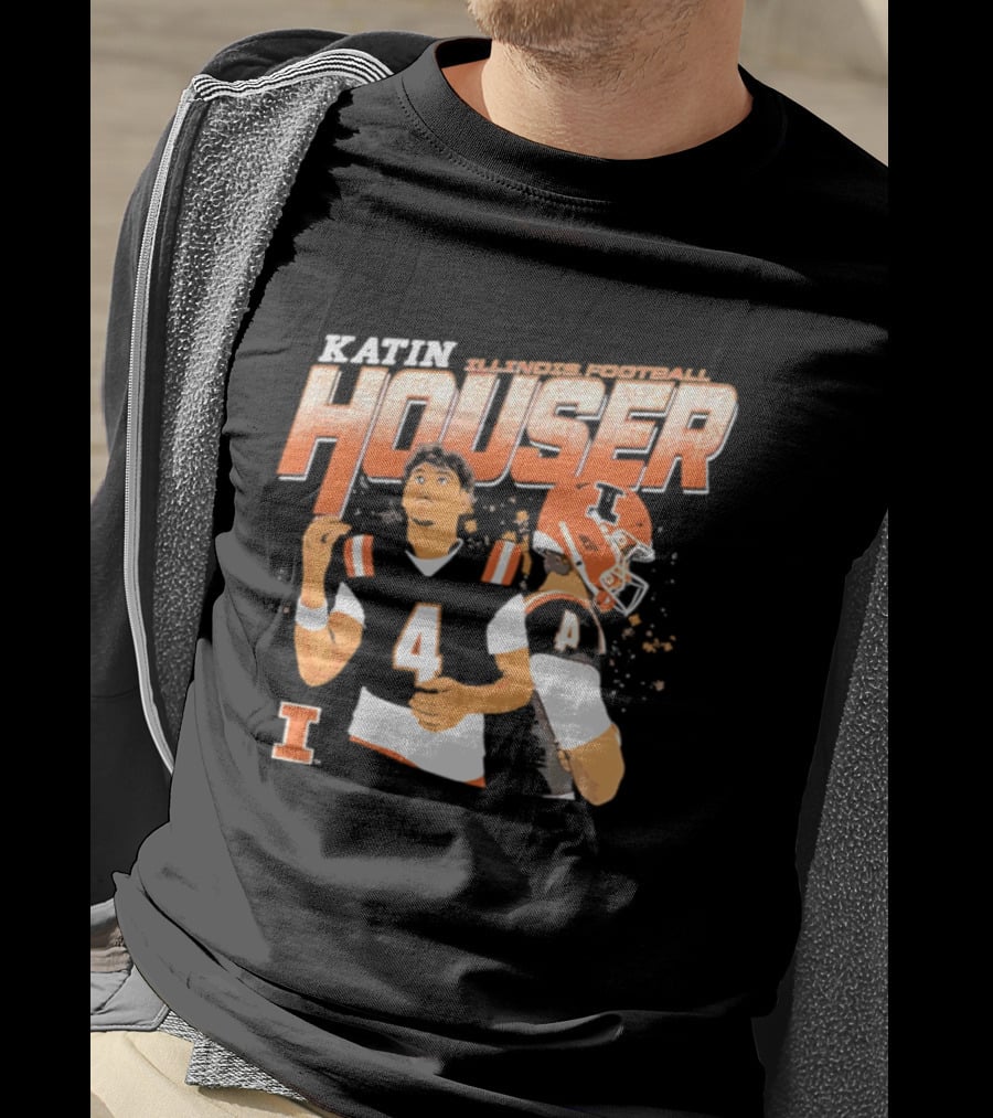 Katin Houser Illinois Fighting Illini Football T-Shirt