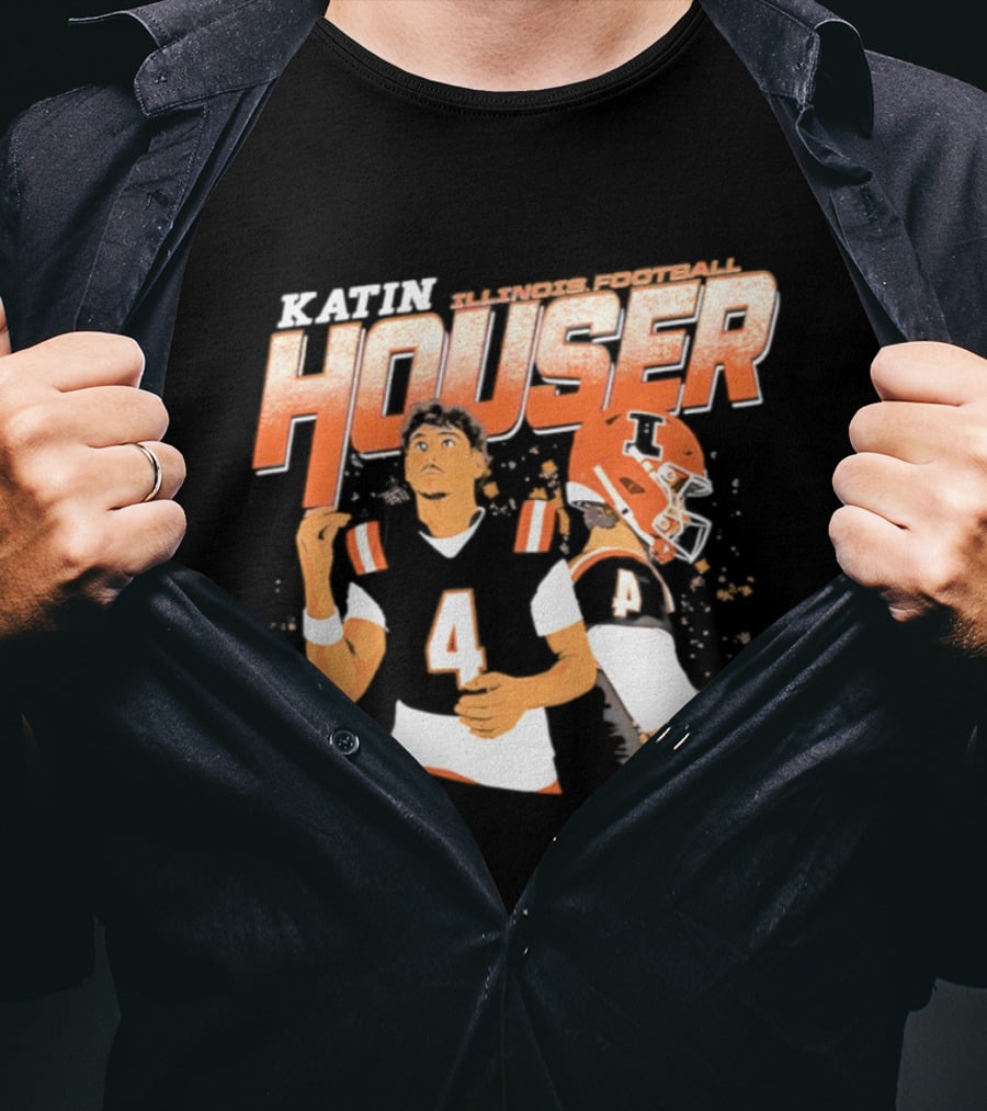 Katin Houser Illinois Fighting Illini Football T-Shirt