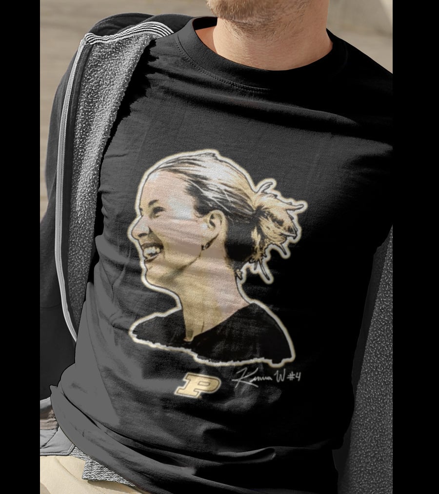 Kenna Wollard Purdue Boilermakers P Logo Big Head T-Shirt