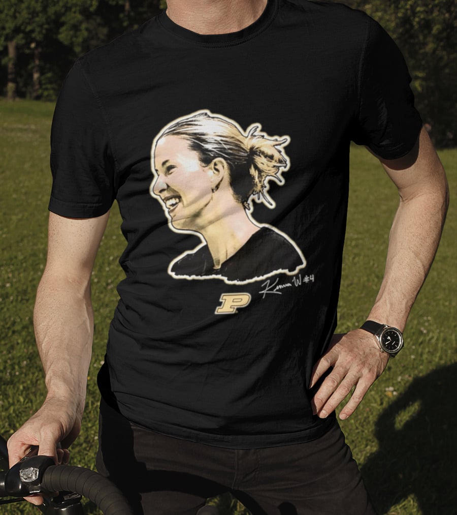 Kenna Wollard Purdue Boilermakers P Logo Big Head T-Shirt