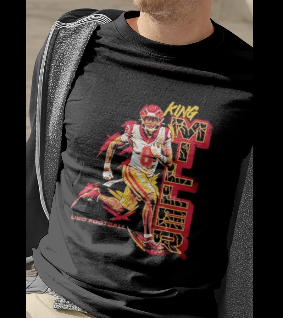 King Miller USC Trojans NCAA Football Player 8 Back Pedaling T-Shirt