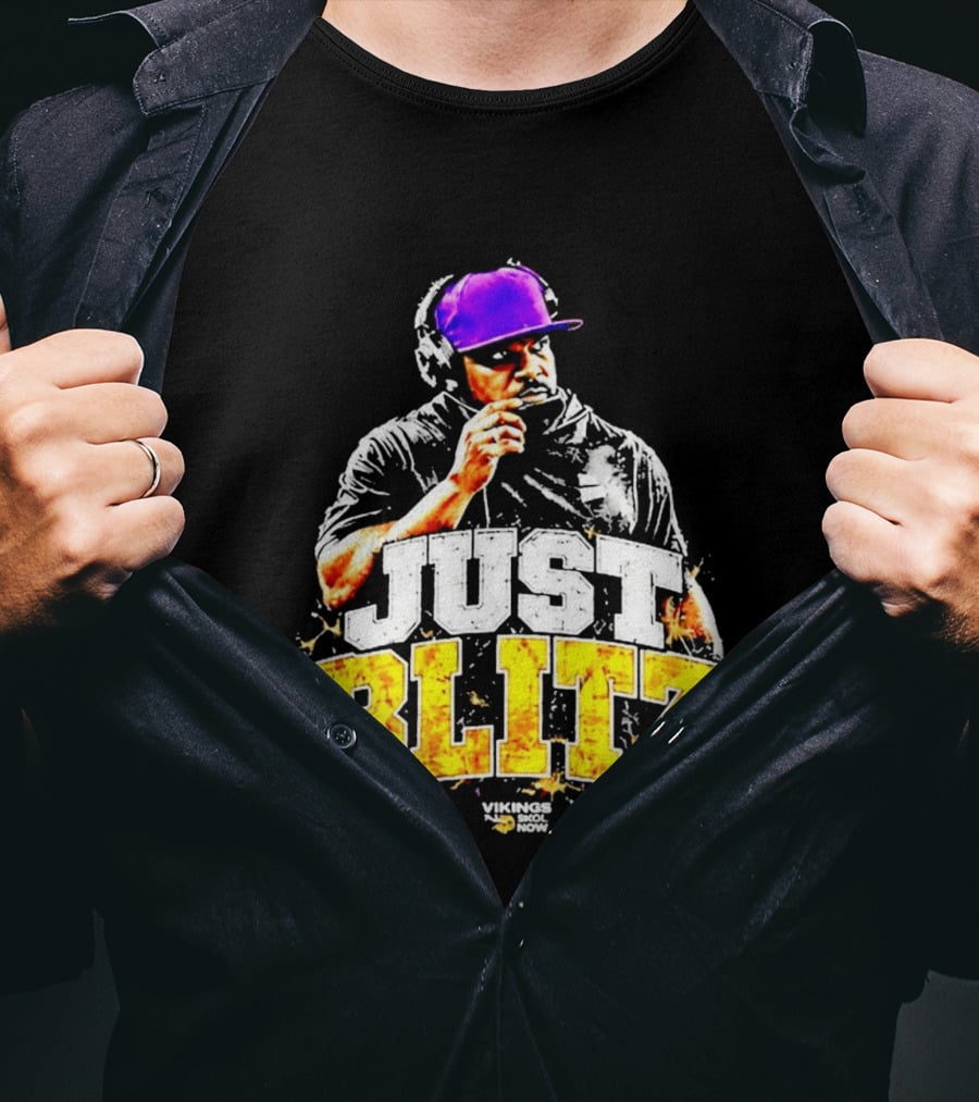 Just Blitz Football Coach Vikings Skol Now T-Shirt