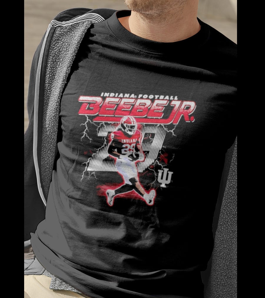 Indiana Football Beebe Jr. 29 Lightning Player IU T-Shirt