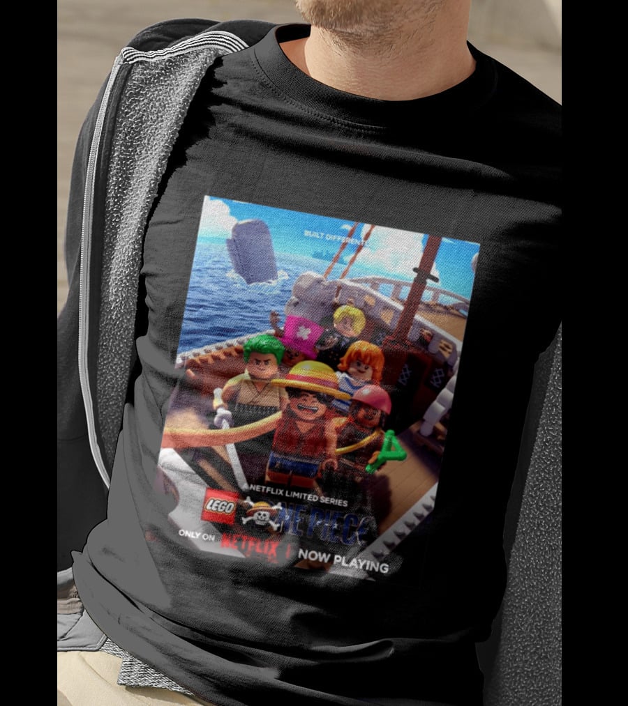 LEGO One Piece Netflix Limited Series Built Differently Now Playing T-Shirt