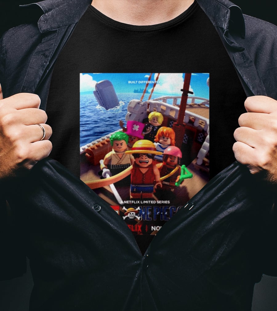 LEGO One Piece Netflix Limited Series Built Differently Now Playing T-Shirt